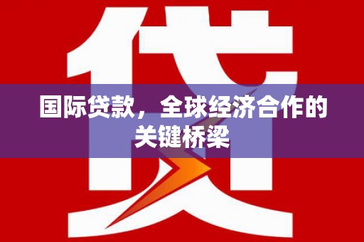 南海国际贷款，全球经济合作的关键桥梁