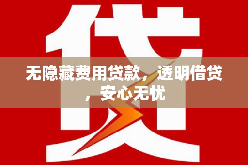南海无隐藏费用贷款，透明借贷，安心无忧