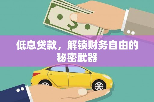 南海低息贷款，解锁财务自由的秘密武器