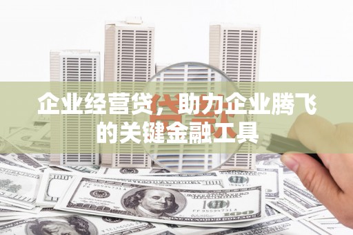 南海企业经营贷，助力企业腾飞的关键金融工具