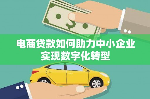 南海电商贷款如何助力中小企业实现数字化转型