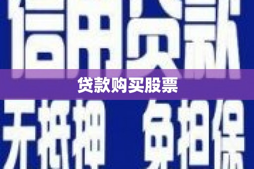 南海贷款购买股票