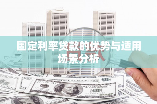 南海固定利率贷款的优势与适用场景分析