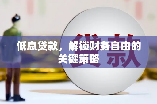 南海低息贷款，解锁财务自由的关键策略