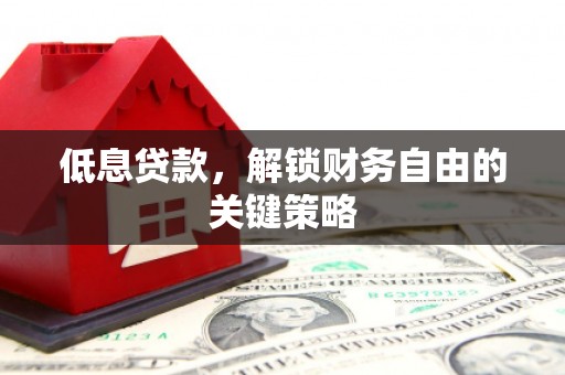 南海低息贷款，解锁财务自由的关键策略