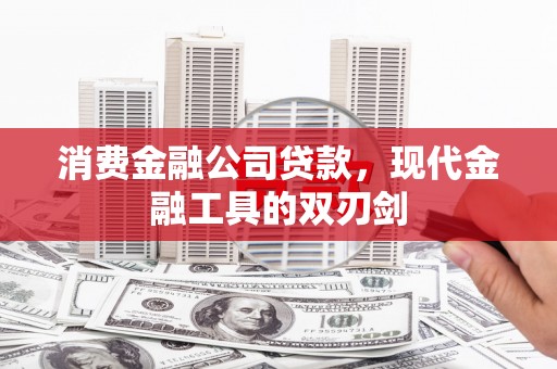南海消费金融公司贷款，现代金融工具的双刃剑