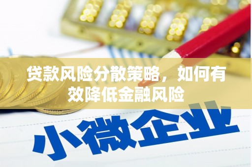 南海贷款风险分散策略，如何有效降低金融风险