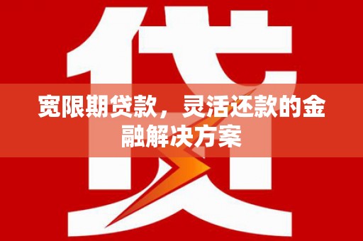 南海宽限期贷款，灵活还款的金融解决方案