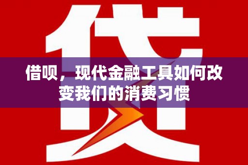 南海借呗，现代金融工具如何改变我们的消费习惯