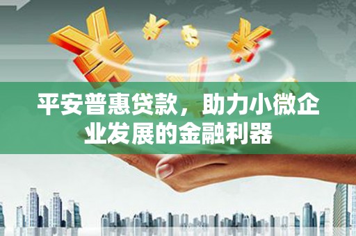 南海平安普惠贷款，助力小微企业发展的金融利器