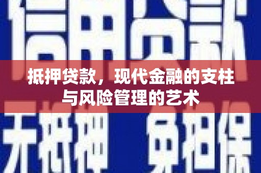 南海抵押贷款，现代金融的支柱与风险管理的艺术