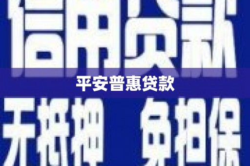 南海平安普惠贷款