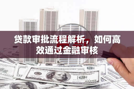 南海贷款审批流程解析，如何高效通过金融审核