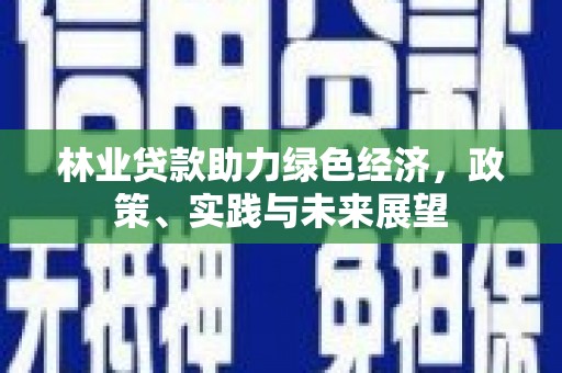 南海林业贷款助力绿色经济，政策、实践与未来展望