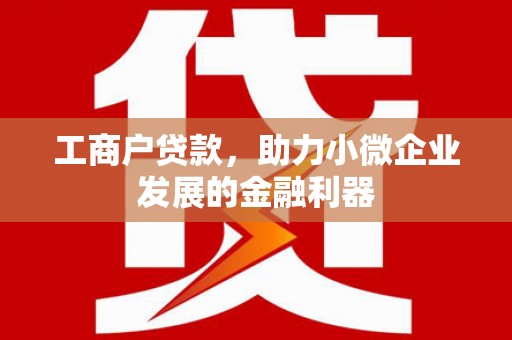南海工商户贷款，助力小微企业发展的金融利器