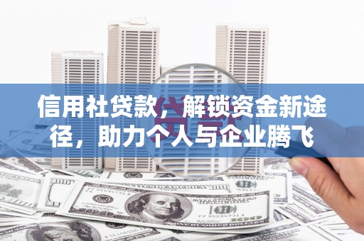 南海信用社贷款，解锁资金新途径，助力个人与企业腾飞
