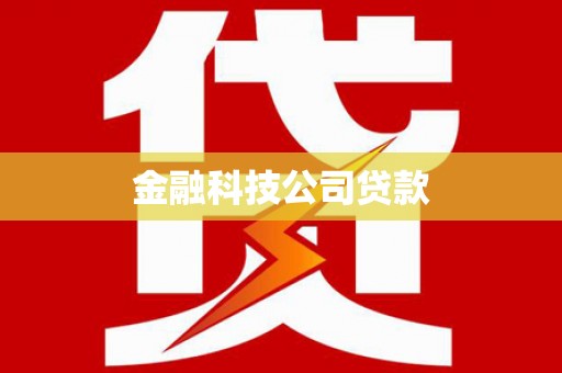 南海金融科技公司贷款