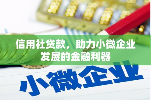 南海信用社贷款，助力小微企业发展的金融利器