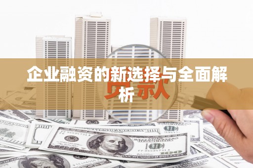 南海企业融资的新选择与全面解析